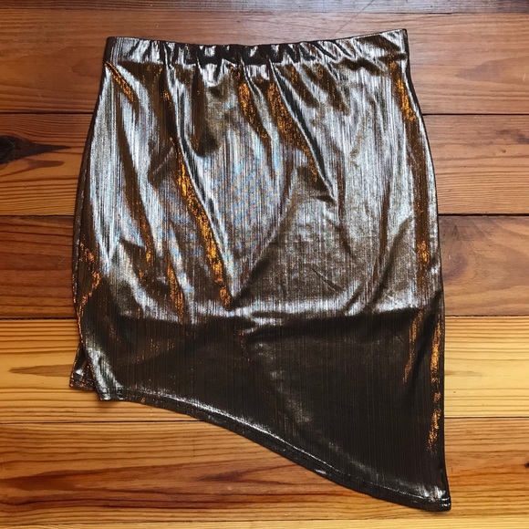 Venus Gold Faux Wrap Skirt, EUC, S - Picture 8 of 13